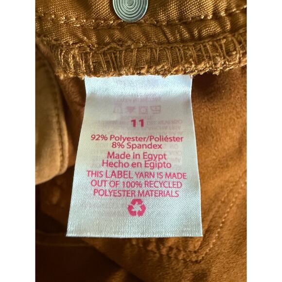 NOBO High Rise Faux Suede Mini Skirt Button Front Brown Size 11 - Picture 4 of 6